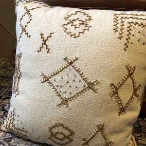 Anthropologie Joanna Gaines Bohemian Square Embroidered Sadie Pillow- Pre-Owned